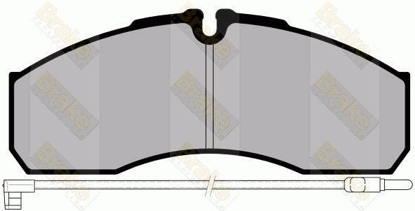 BRAKE ENGINEERING Комплект тормозных колодок, дисковый тормоз PA1743